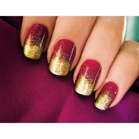 red-and-gold-nail-designs-91_9 Modele de unghii roșii și aurii