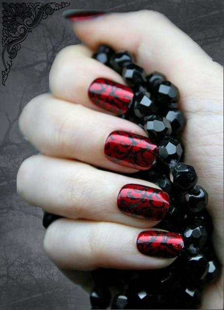 red-halloween-nails-67_10 Unghii roșii de halloween
