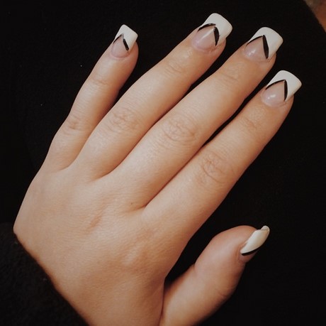 white-and-black-nails-67_13 Unghiile albe și negre