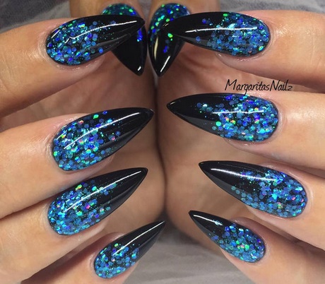black-and-blue-nail-art-10_14 Negru și albastru nail art