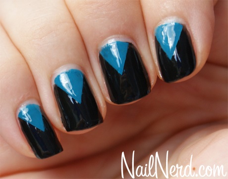 black-and-blue-nail-art-10_16 Negru și albastru nail art