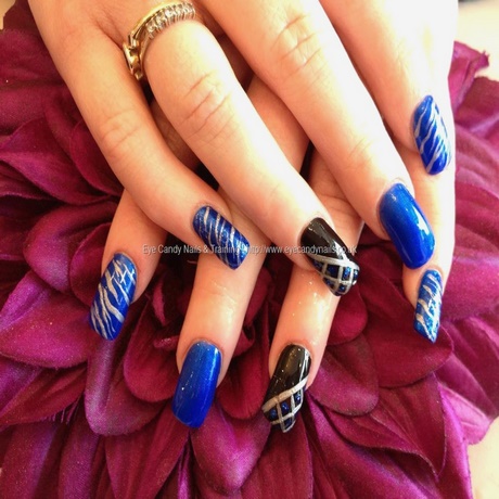 black-and-blue-nail-art-10_18 Negru și albastru nail art