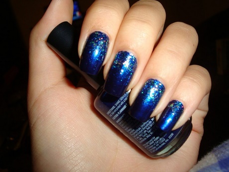 black-and-blue-nail-art-10_7 Negru și albastru nail art