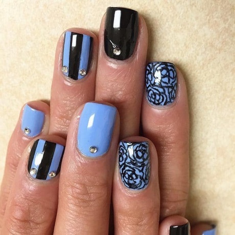 black-and-blue-nails-73_17 Unghii negre și albastre