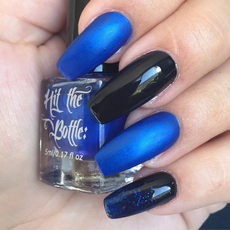 black-and-blue-nails-73_5 Unghii negre și albastre