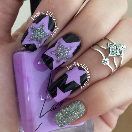 black-and-purple-nail-art-75_4 Negru și violet nail art