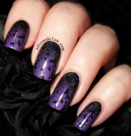 black-and-purple-nails-22_10 Unghii negre și violete