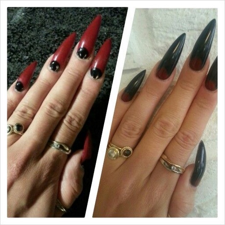 black-and-red-stiletto-nails-20_16 Unghii stiletto negre și roșii