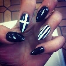 black-and-white-stiletto-nails-27_8 Unghii stiletto alb-negru