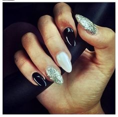 black-glitter-stiletto-nails-29_14 Negru sclipici stiletto Cuie