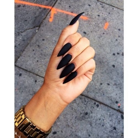 black-glitter-stiletto-nails-29_18 Negru sclipici stiletto Cuie