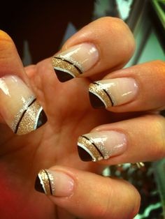 black-gold-and-silver-nail-designs-45_3 Modele de unghii din aur negru și argint