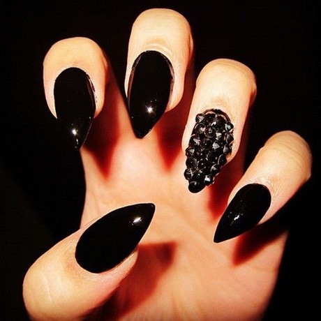 black-pointy-nails-39_13 Negru cuie ascuțite