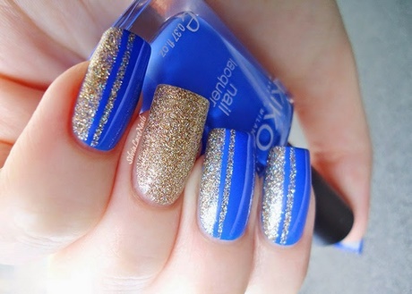 blue-and-gold-nail-art-designs-93_5 Albastru și aur nail art modele