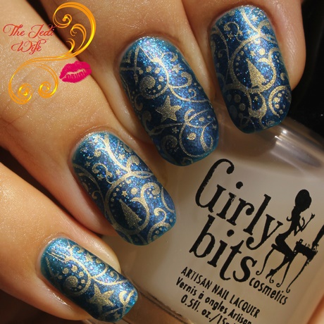 blue-and-gold-nail-art-designs-93_6 Albastru și aur nail art modele