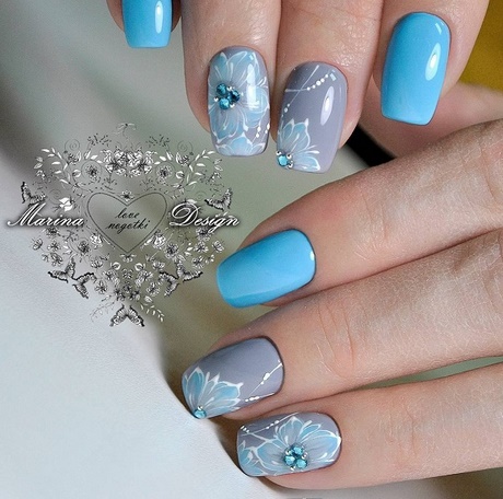 blue-and-grey-nail-designs-74 Albastru și gri modele de unghii
