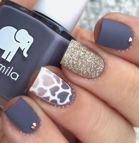 blue-and-grey-nail-designs-74_18 Albastru și gri modele de unghii