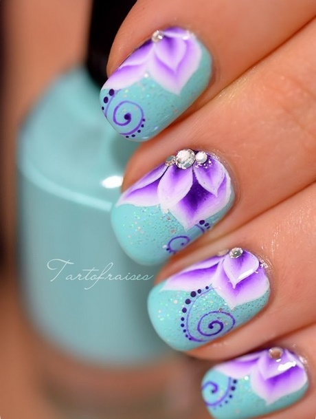 blue-and-pink-nail-art-11_12 Albastru și roz nail art