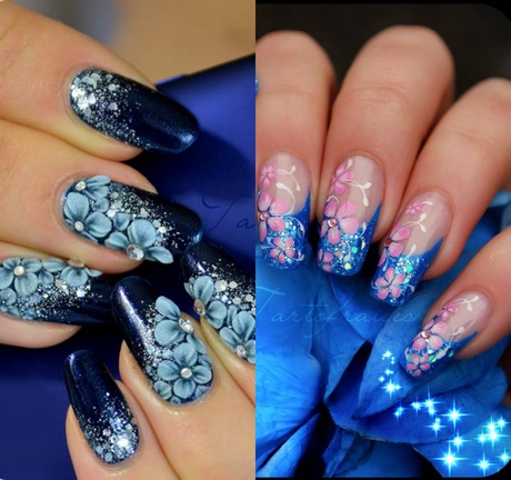 blue-color-nail-art-45_16 Culoarea albastră a unghiilor