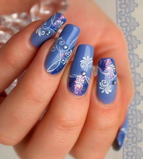 blue-color-nail-art-45_3 Culoarea albastră a unghiilor