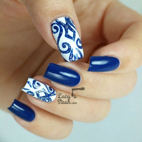blue-fingernail-designs-97_6 Modele de unghii albastre