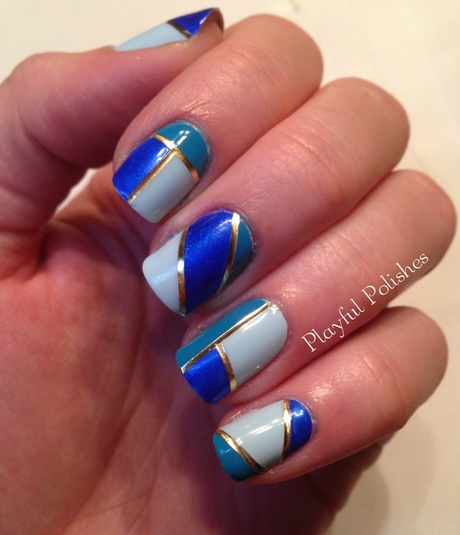 blue-gold-nail-designs-05_17 Modele de unghii de aur albastru