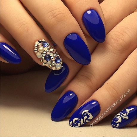 blue-white-nail-art-46_11 Albastru alb nail art