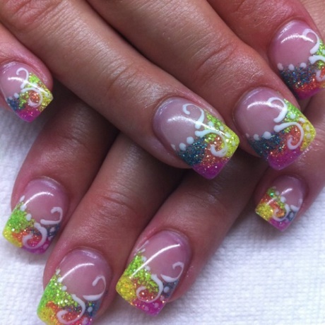 colorful-nail-designs-for-short-nails-13_7 Modele de unghii colorate pentru unghii scurte