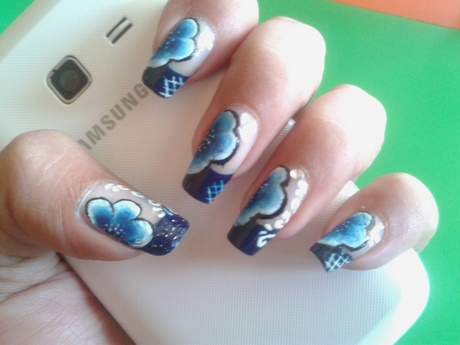cute-blue-nail-designs-71_12 Drăguț albastru unghii modele