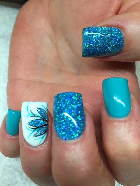cute-blue-nail-designs-71_15 Drăguț albastru unghii modele