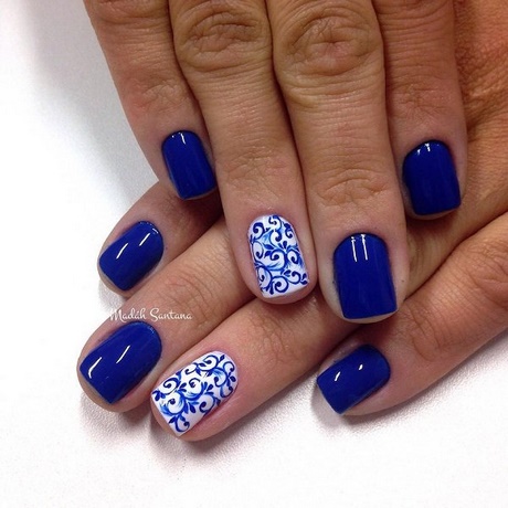 cute-blue-nail-designs-71_16 Drăguț albastru unghii modele