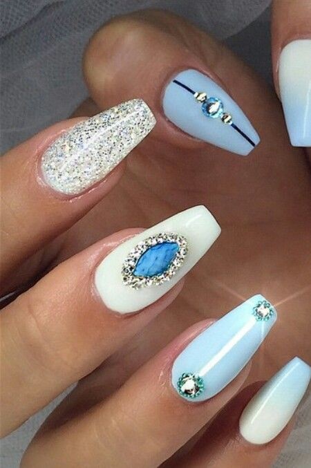 cute-blue-nail-designs-71_2 Drăguț albastru unghii modele