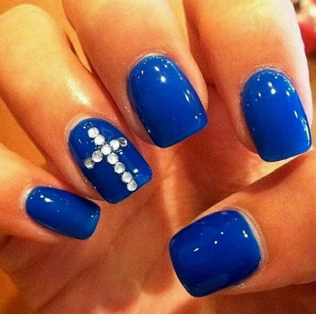 cute-blue-nail-designs-71_4 Drăguț albastru unghii modele
