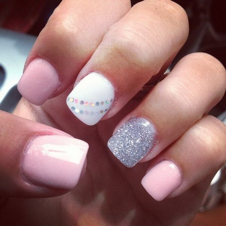 cute-pink-and-white-nail-designs-67_8 Drăguț roz și alb modele de unghii