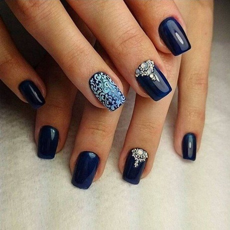 dark-blue-nail-art-32_3 Albastru închis nail art