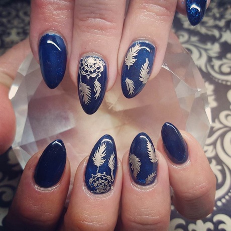 dark-blue-nail-art-32_8 Albastru închis nail art