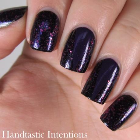 dark-purple-nail-art-27_18 Arta de unghii violet închis