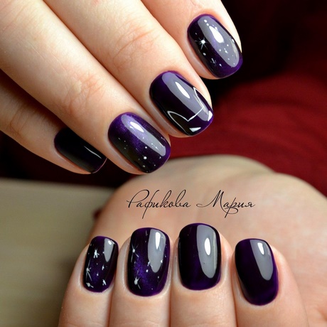 dark-purple-nail-designs-17_12 Modele de unghii violet închis