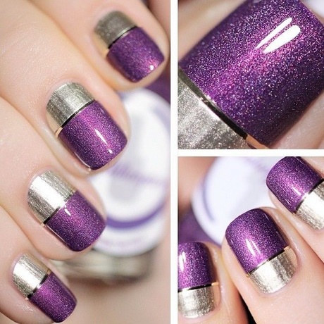 easy-purple-nail-designs-52_11 Modele ușoare de unghii violet