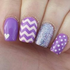 easy-purple-nail-designs-52_13 Modele ușoare de unghii violet