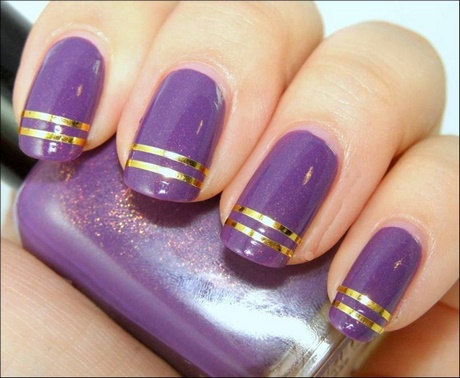 easy-purple-nail-designs-52_14 Modele ușoare de unghii violet