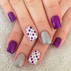 easy-purple-nail-designs-52_15 Modele ușoare de unghii violet