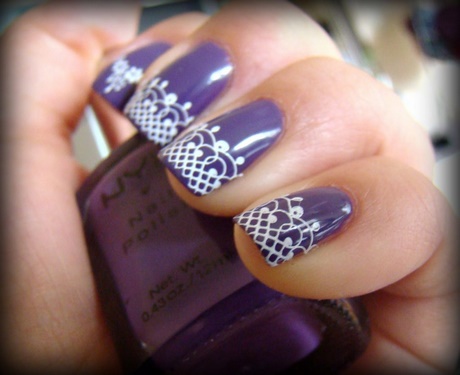 easy-purple-nail-designs-52_2 Modele ușoare de unghii violet