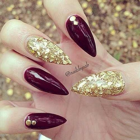 fall-stiletto-nails-15_4 Fall stiletto Cuie