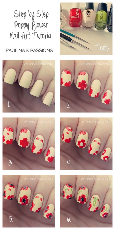 flower-nail-art-designs-for-beginners-38_16 Modele de unghii de flori pentru începători