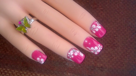 flower-nail-art-designs-for-beginners-38_9 Modele de unghii de flori pentru începători