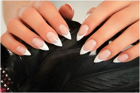 french-manicure-stiletto-nails-09_9 Manichiura frantuzeasca stiletto nails