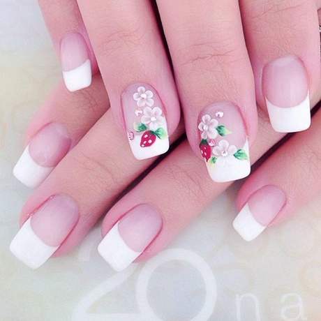 french-nails-with-flowers-08_13 Unghiile franceze cu flori