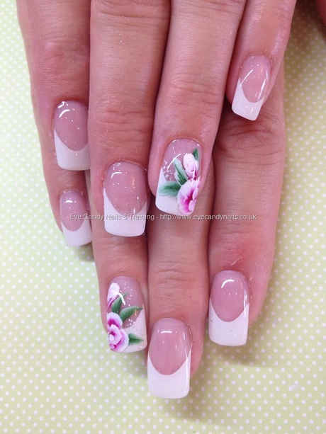 french-nails-with-flowers-08_17 Unghiile franceze cu flori
