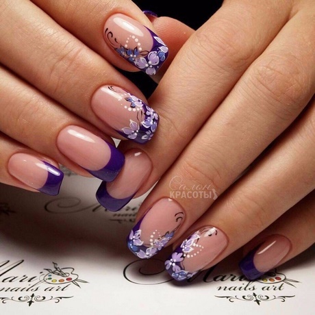 french-nails-with-flowers-08_19 Unghiile franceze cu flori